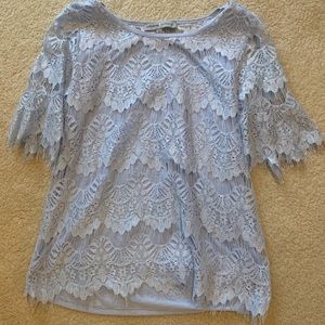 Baby blue lacey shirt